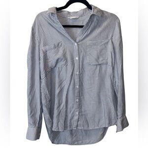 beachlunchlounge Striped Long Sleeve Button Down Shirt Size Small
